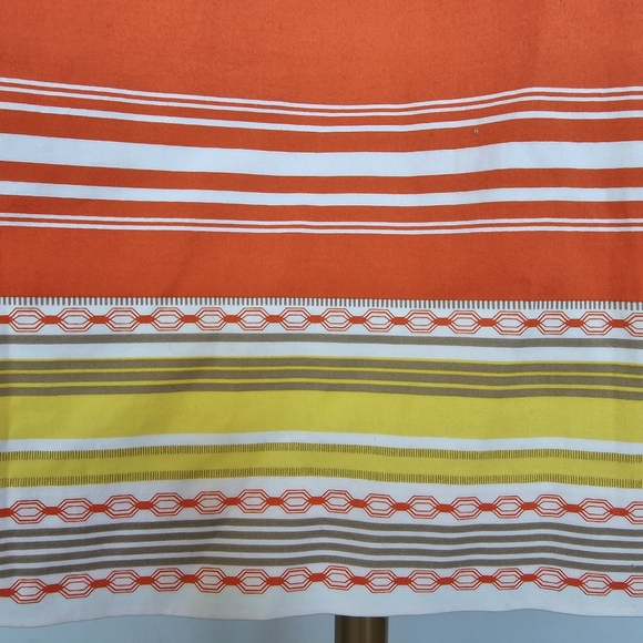 Ann Taylor White Collared Shirt Dress w/Orange HemlinCotton Blend Career Casual - Picture 9 of 15